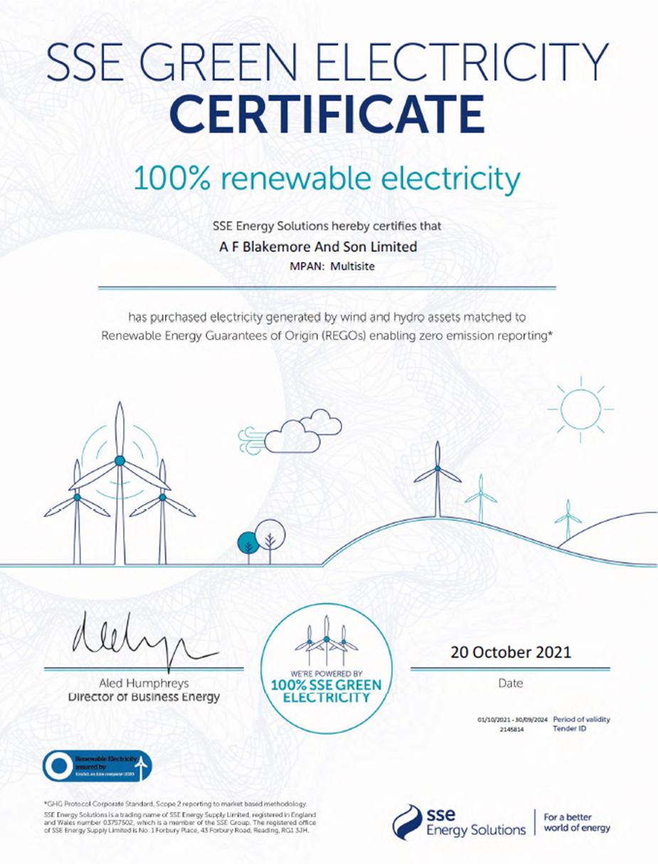 Renewable energy certificate